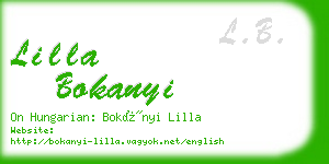 lilla bokanyi business card